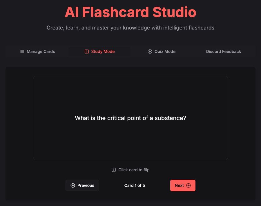 AI Generated Flashcards