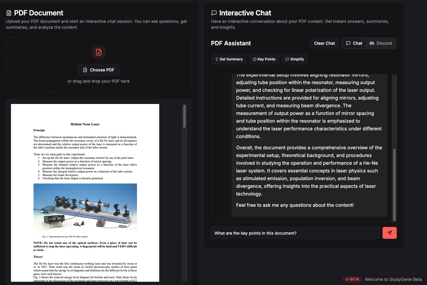 PDF Chat Interface